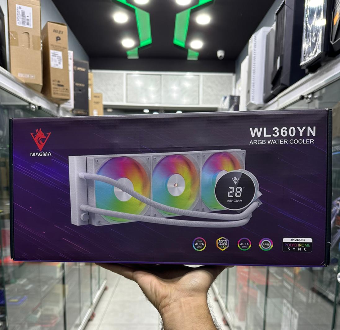 WATERCOOLING MAGMA WL360YN ARGB TEMP SHOW WHITE